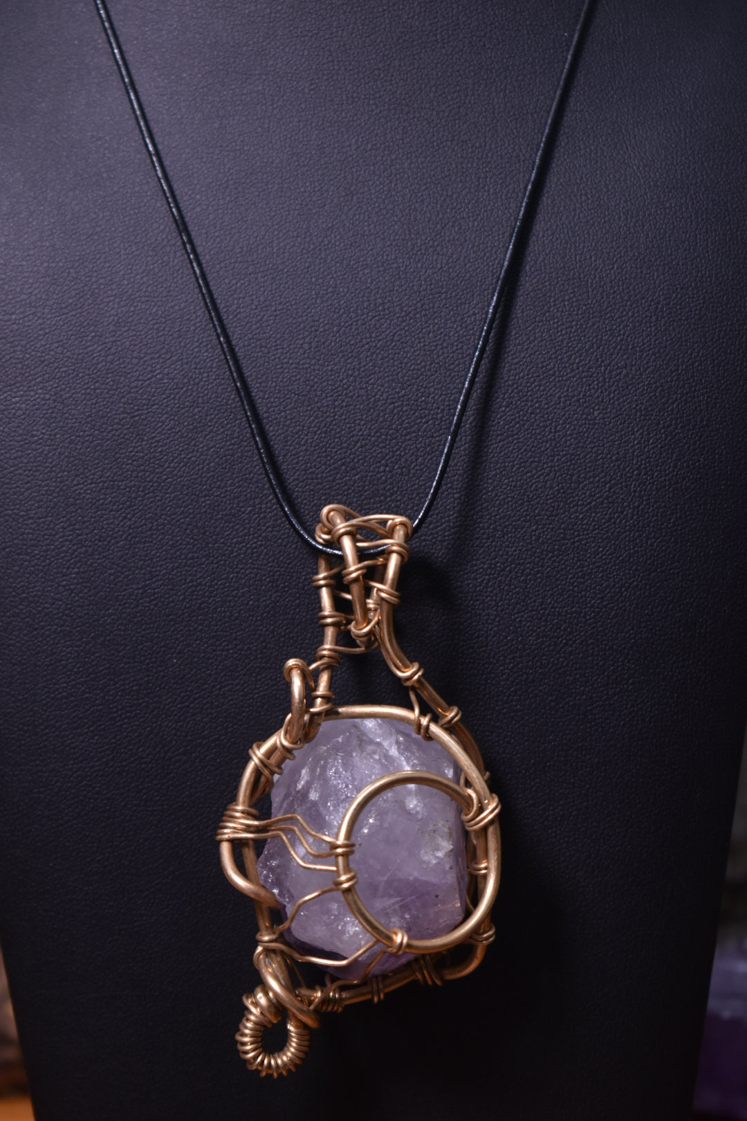 Amethyst Glade Life — Brass Pendant Necklace - KOSMIK COLLECTIONS