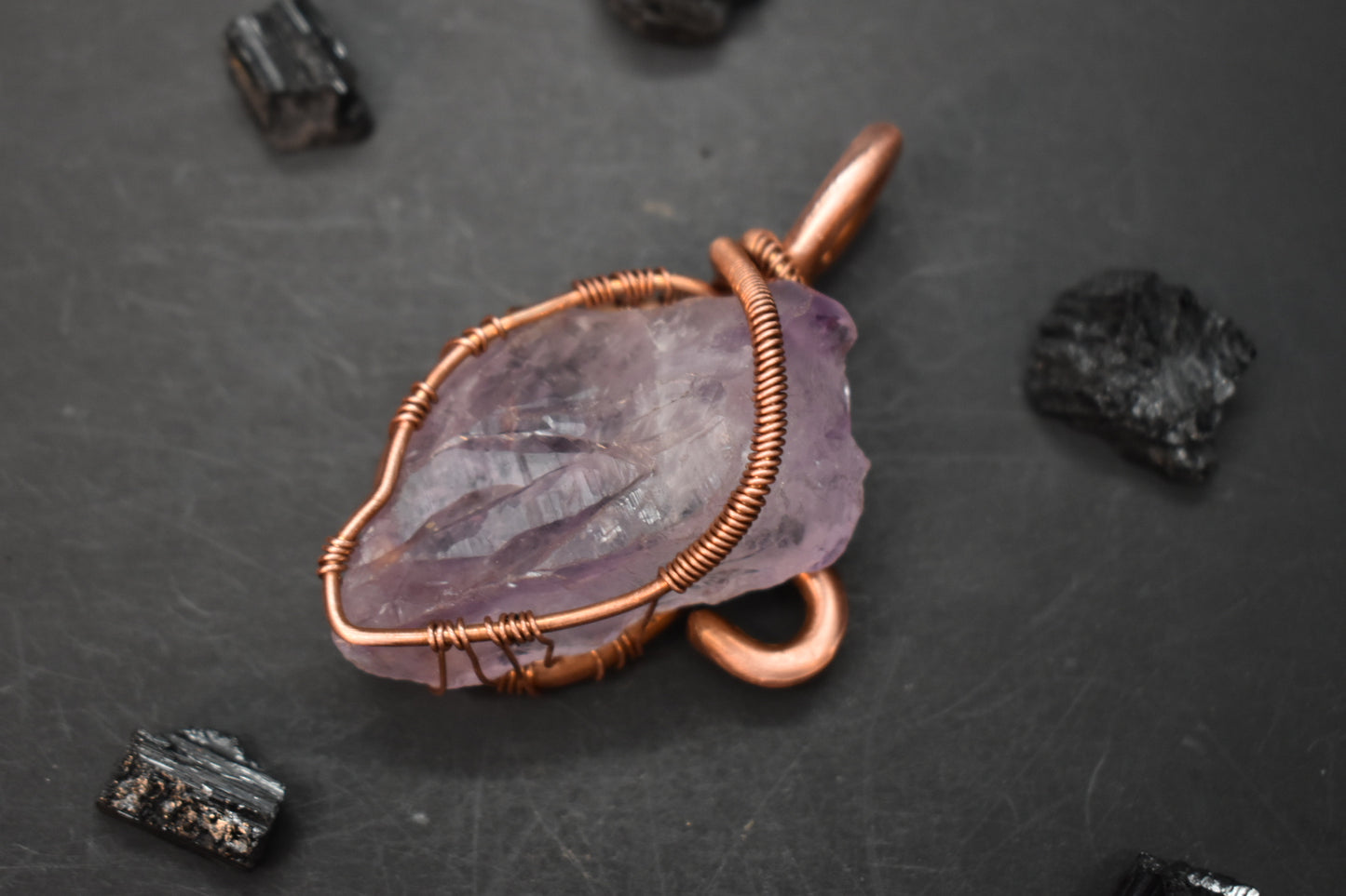 Amethyst — Nebula Priestess Copper Pendant Necklace