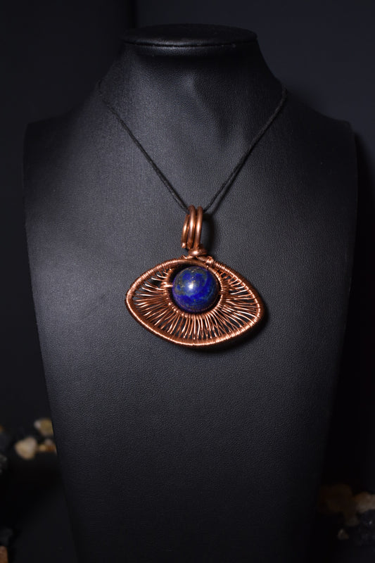 Solar Return Nazar- Copper Pendant Necklace - KOSMIK COLLECTIONS