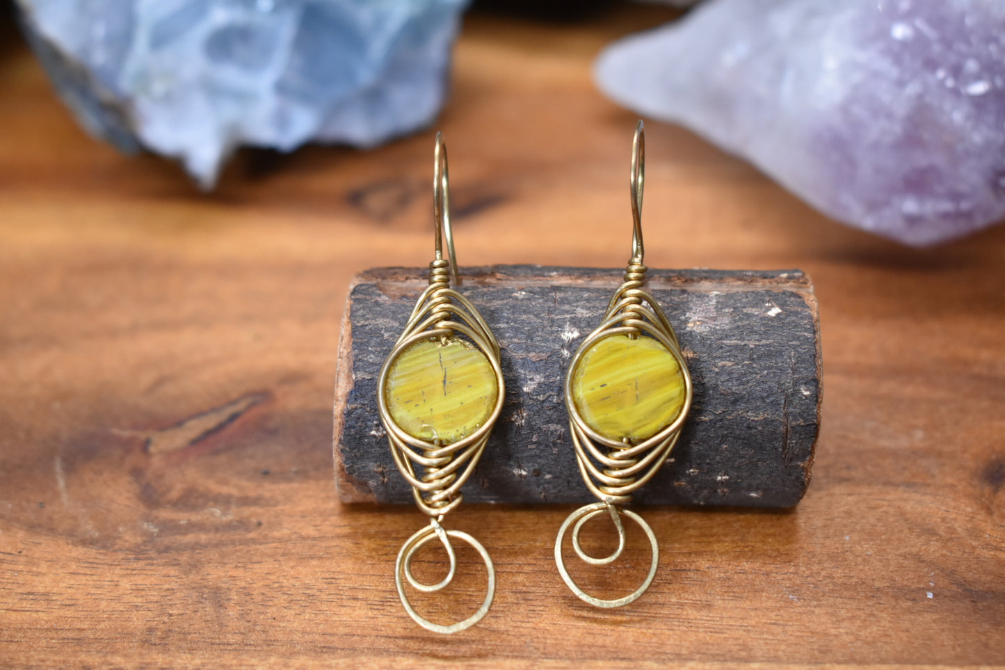 Solar Expansion — Brass Earrings