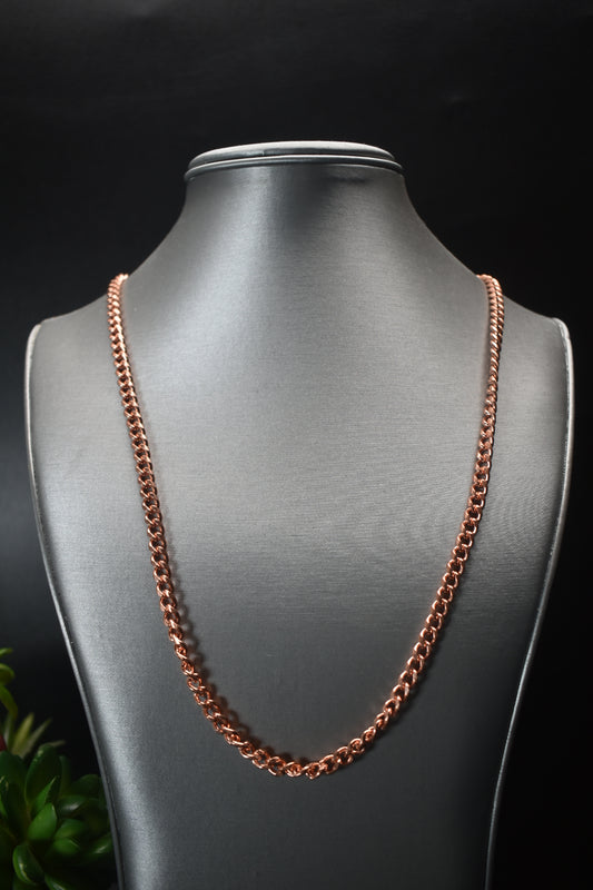 Copper— cuban Chain Necklace