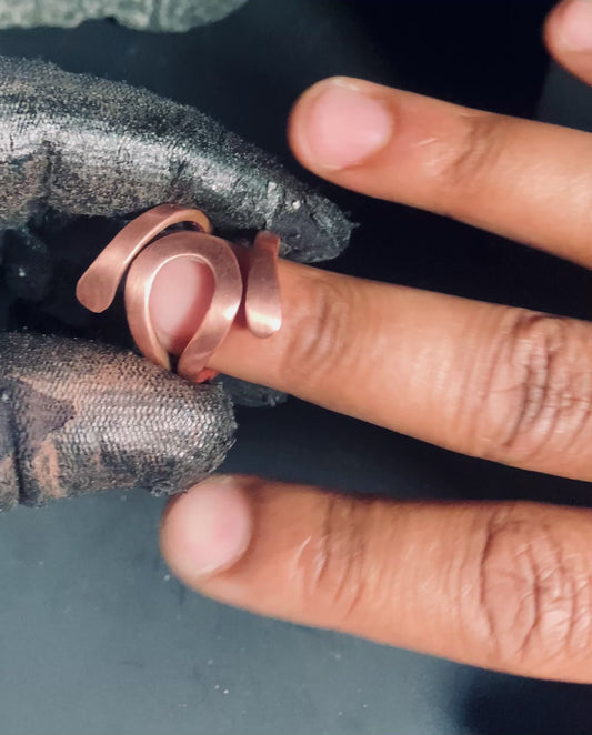 Solar Eye - Adjustable Copper Ring